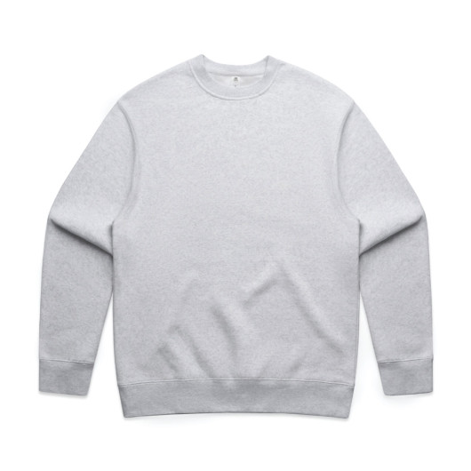 Relaxed Crew Neck Sweater White Marle